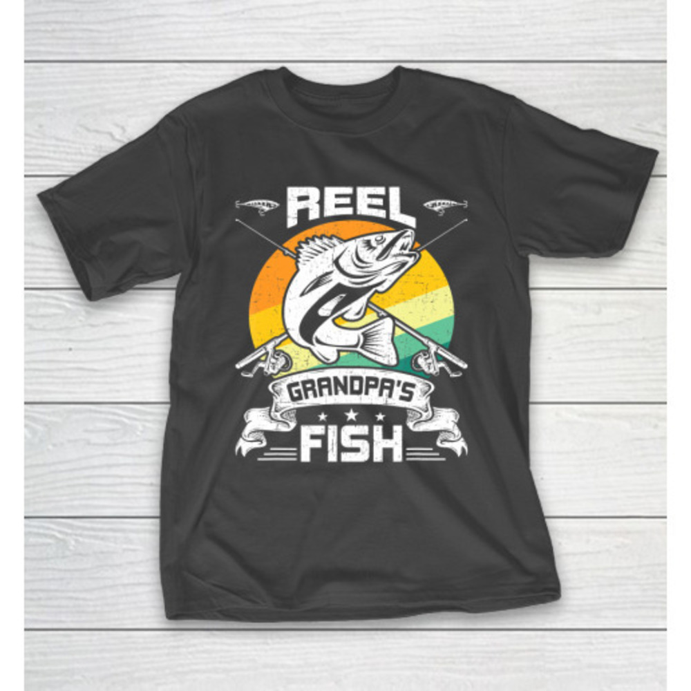 Grandfather Gift Shirt Reel Grandpas Fish Funny Fly Fishing Gift T Shirt Tshirt